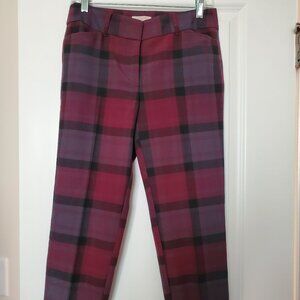 Loft Outlet Versatile Plaid Modern Skinny Ankle Pant 4p